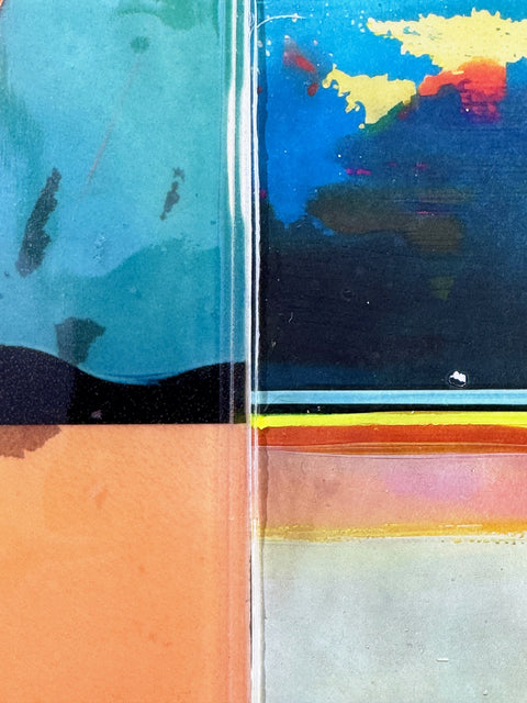 Night Swim, 40 x 40 cm, detail of the surface