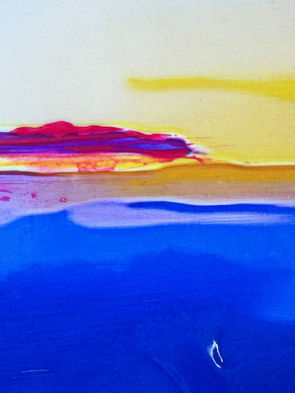 The Cyan Spills, 70 x 90 cm, detail of the surface