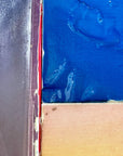 The Cyan Spills, 70 x 90 cm, detail of the surface