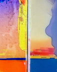 Through Peach to Gold, 58 x 60 cm, detail of the surface
