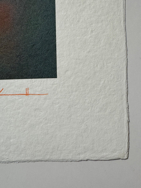 The Solar Pavilion by Atelier Kalle Hellzén, hand-signed and numbered Limited Edition of 10. Archival pigment on handmade 300gsm kozo washi with natural deckled edge. Wider corner view.