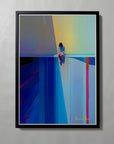 Bird by Atelier Kalle Hellzén, A2 open-edition print flush-mounted in a black frame.