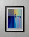 Bird by Atelier Kalle Hellzén, A3 open-edition print float-mounted behind museum glass in a black frame.