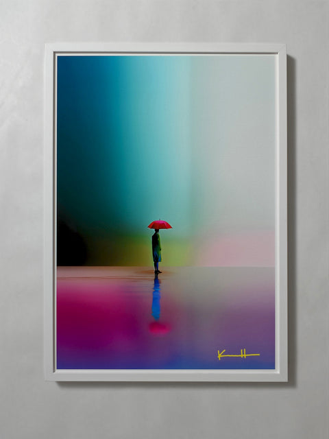 Off Season by Atelier Kalle Hellzén, A2 open-edition print flush-mounted in a white frame.