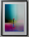 Off Season by Atelier Kalle Hellzén, A2 open-edition print float-mounted behind museum glass in a black frame.