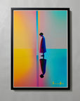 Private Sun by Atelier Kalle Hellzén, A2 open-edition print flush-mounted in a black frame.