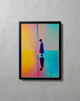 Private Sun by Atelier Kalle Hellzén, A3 open-edition print flush-mounted in a black frame.