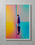 Private Sun by Atelier Kalle Hellzén, A2 open-edition print flush-mounted in a white frame.