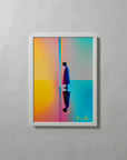 Private Sun by Atelier Kalle Hellzén, A3 open-edition print flush-mounted in a white frame.