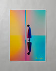 Private Sun, an open-edition giclée print by Atelier Kalle Hellzén on Hahnemühle German Etching, shown unframed in A2 size.