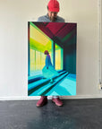 Atelier Kalle Hellzén Hand-Embellished Unique Hand-Embellished - 80cm x 120cm, 31.5inches x 47x25inches / Aluminium Mount Lead | Hand-Embellished Unique