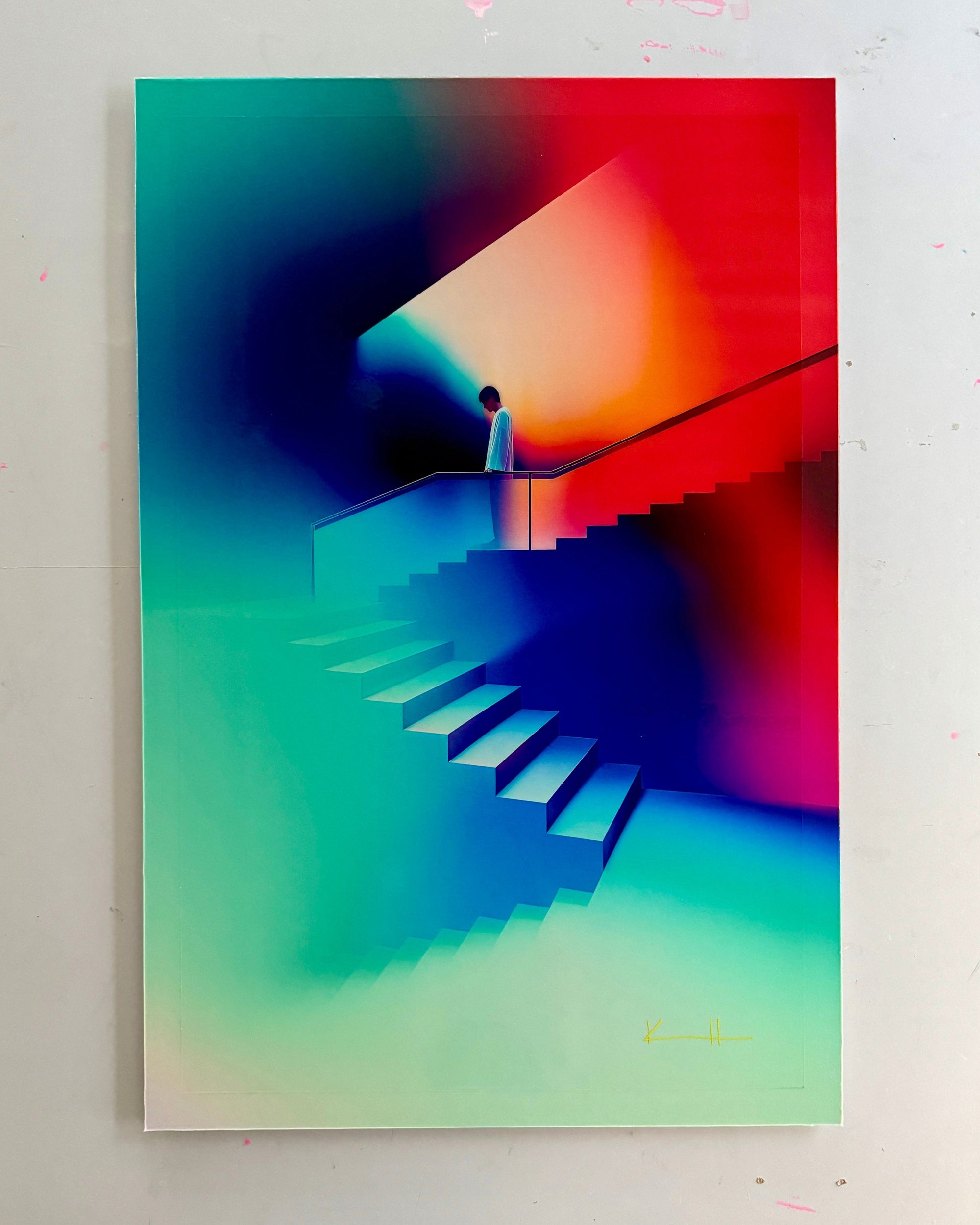 Atelier Kalle Hellzén Hand-Embellished Unique Hand-Embellished Unique - 80cm x 120cm, 31.5 inches x 47.25inches / Hand-Embellished Unique (Aluminium Mount) Into Light | Hand-Embellished Unique