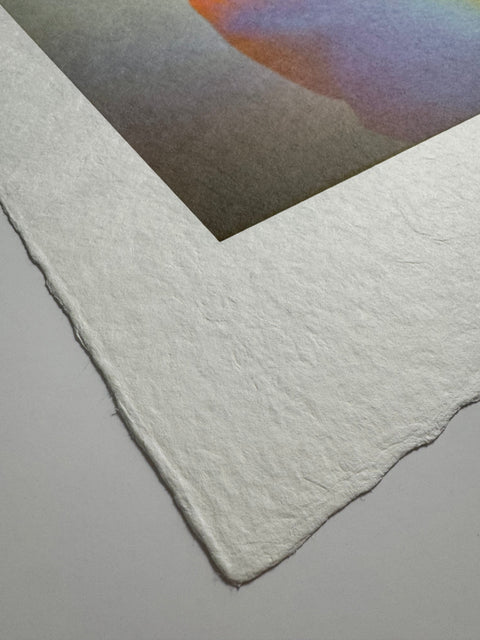 WHSPR by Atelier Kalle Hellzén, hand-signed and numbered Limited Edition of 5. Archival pigment on handmade 300gsm kozo washi with natural deckled edge. Further documentation view.