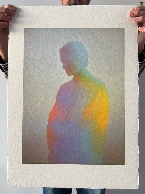 WHSPR by Atelier Kalle Hellzén, hand-signed and numbered Limited Edition of 5. Archival pigment on handmade 300gsm kozo washi with natural deckled edge. Final view.