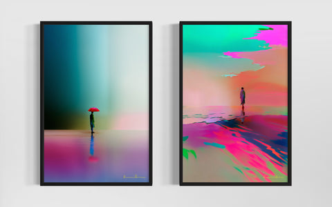 Limited Edition Fine Art Prints 'Omnisun' and 'Private Sun' by colorblind artist Kalle Hellzen