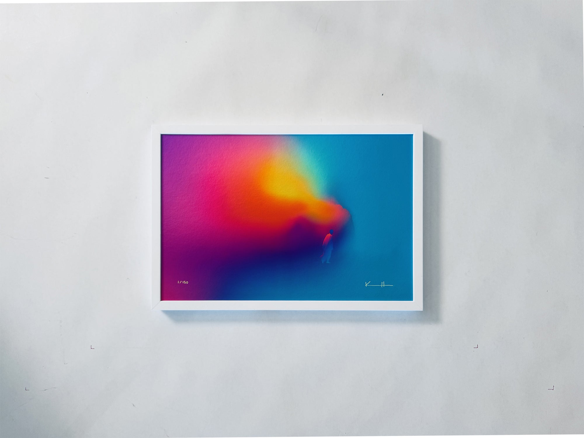 The Corner, Scale 0 Flush Mount (white) - print of The Relief of Becoming Small
