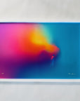 The Corner, Scale I Shadow Box w. Artglass (white) - print of The Relief of Becoming Small