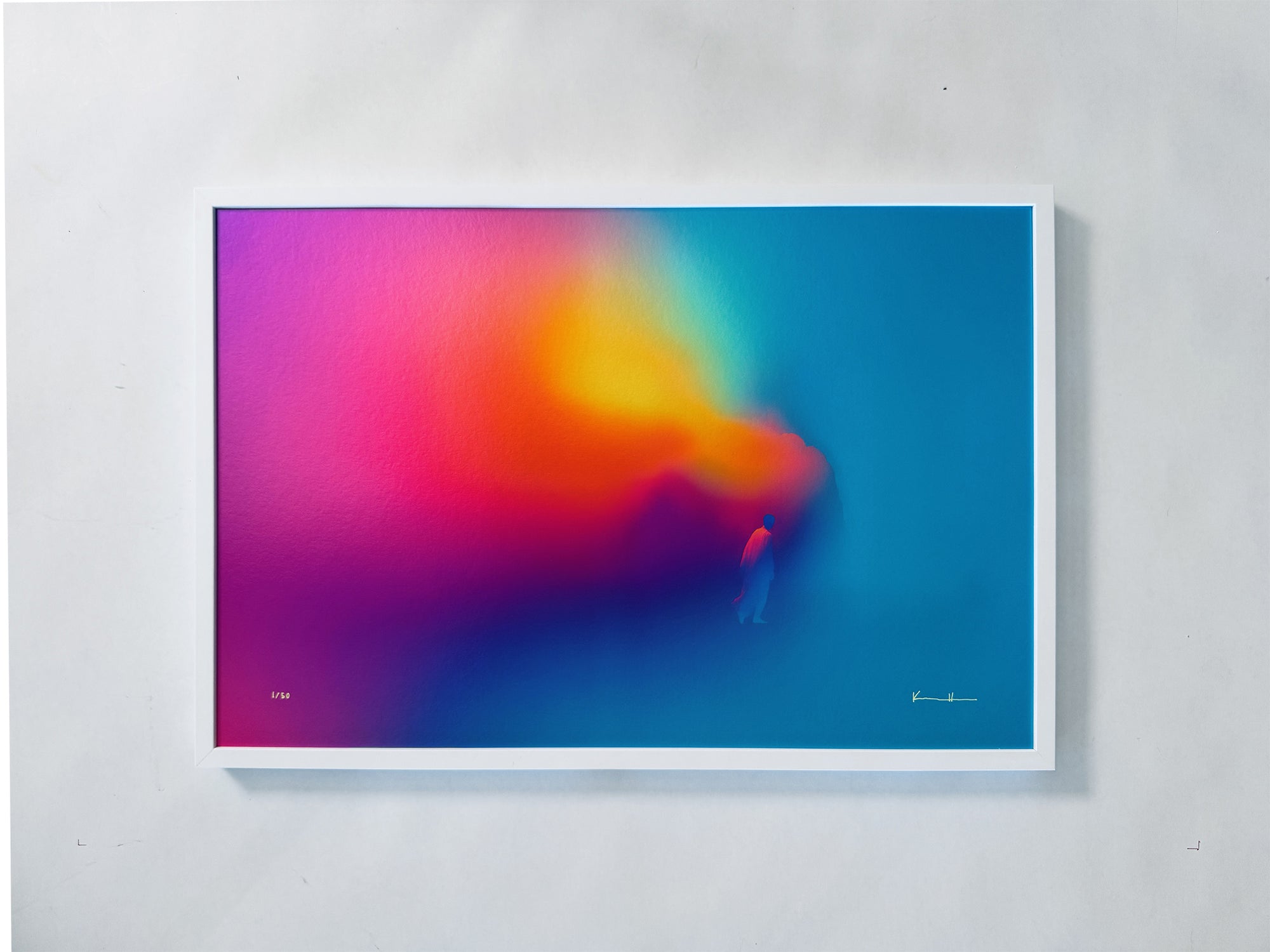 The Corner, Scale I Flush Mount (white) - print of The Relief of Becoming Small