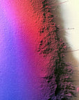 IMPACT 0014 by Kalle Hellzén, hand-signed one-of-one original. Archival pigment on Hahnemühle Photo Rag Metallic 340gsm, from macro studies of pigment, medium, chemistry, and physics under chromatic pressure. Supplementary view.