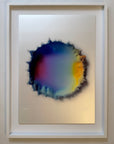 IMPACT 0018 by Kalle Hellzén, hand-signed one-of-one original presented in float mount with Artglass and a white frame. Archival pigment on Hahnemühle Photo Rag Metallic 340gsm.