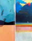 Night Swim, 40 x 40 cm, detail of the surface
