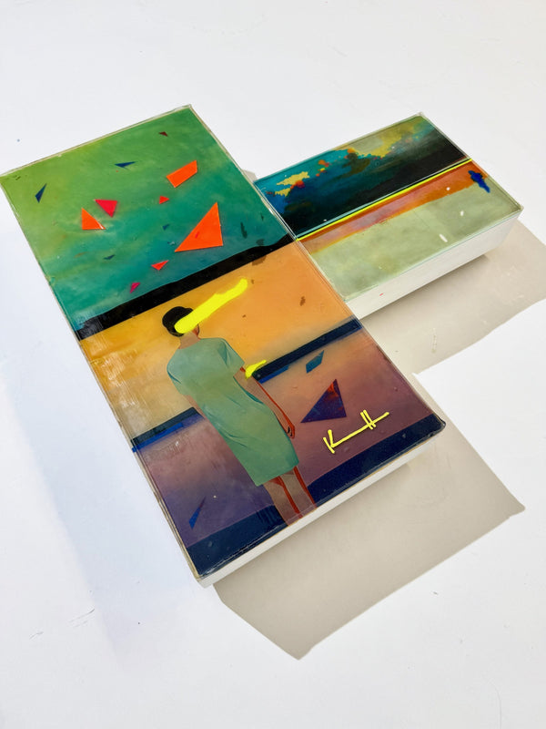 Night Swim, 40 x 40 cm, seen from another angle