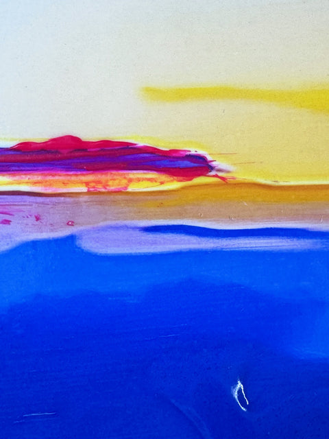 The Cyan Spills, 70 x 90 cm, detail of the surface