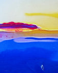 The Cyan Spills, 70 x 90 cm, detail of the surface