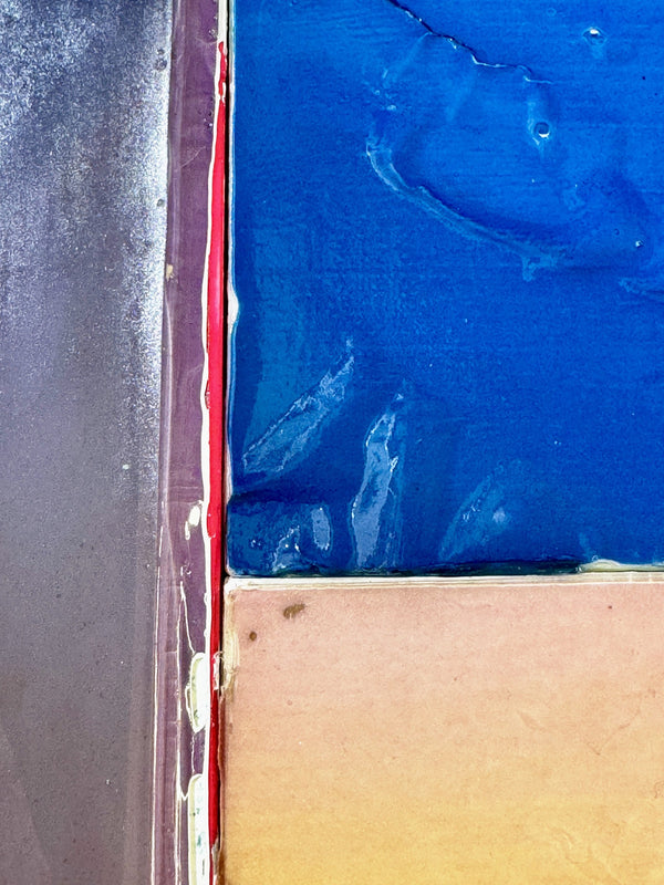 The Cyan Spills, 70 x 90 cm, detail of the surface