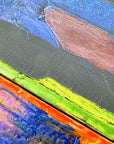 Through Peach to Gold, 58 x 60 cm, detail of the surface