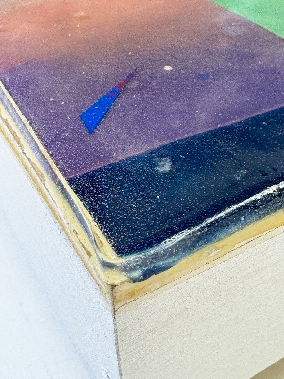 Through Peach to Gold, 58 x 60 cm, detail of the surface