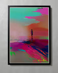 Golden Hour by Atelier Kalle Hellzén, A2 open-edition print flush-mounted in a black frame.