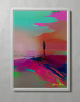 Golden Hour by Atelier Kalle Hellzén, A2 open-edition print flush-mounted in a white frame.