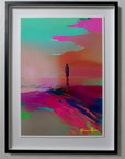 Golden Hour by Atelier Kalle Hellzén, A2 open-edition print float-mounted behind museum glass in a black frame.
