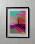 Golden Hour by Atelier Kalle Hellzén, A3 open-edition print float-mounted behind museum glass in a black frame.