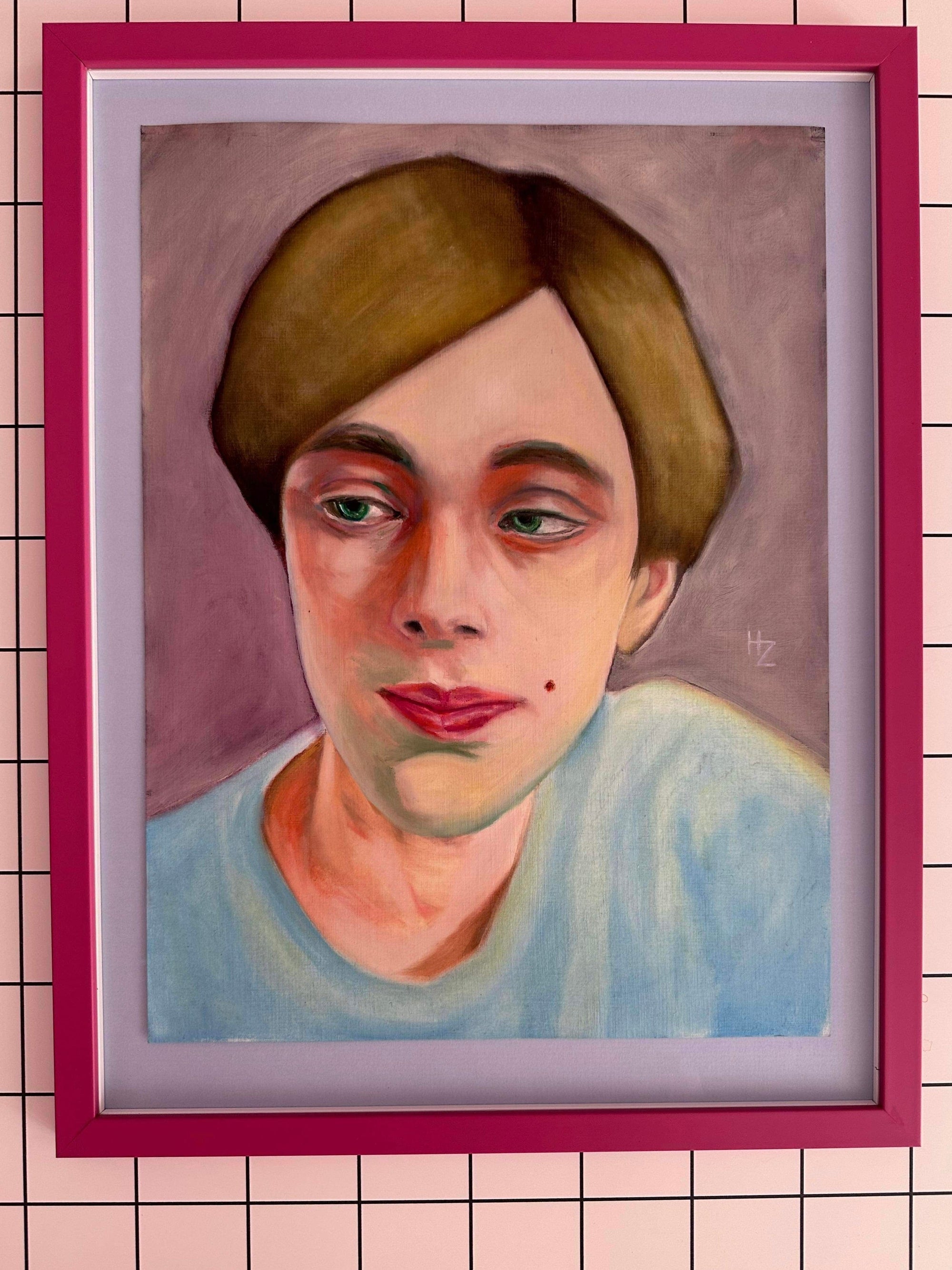 Atelier Kalle Hellzén Boy in Blue The First Four | Oil Paintings
