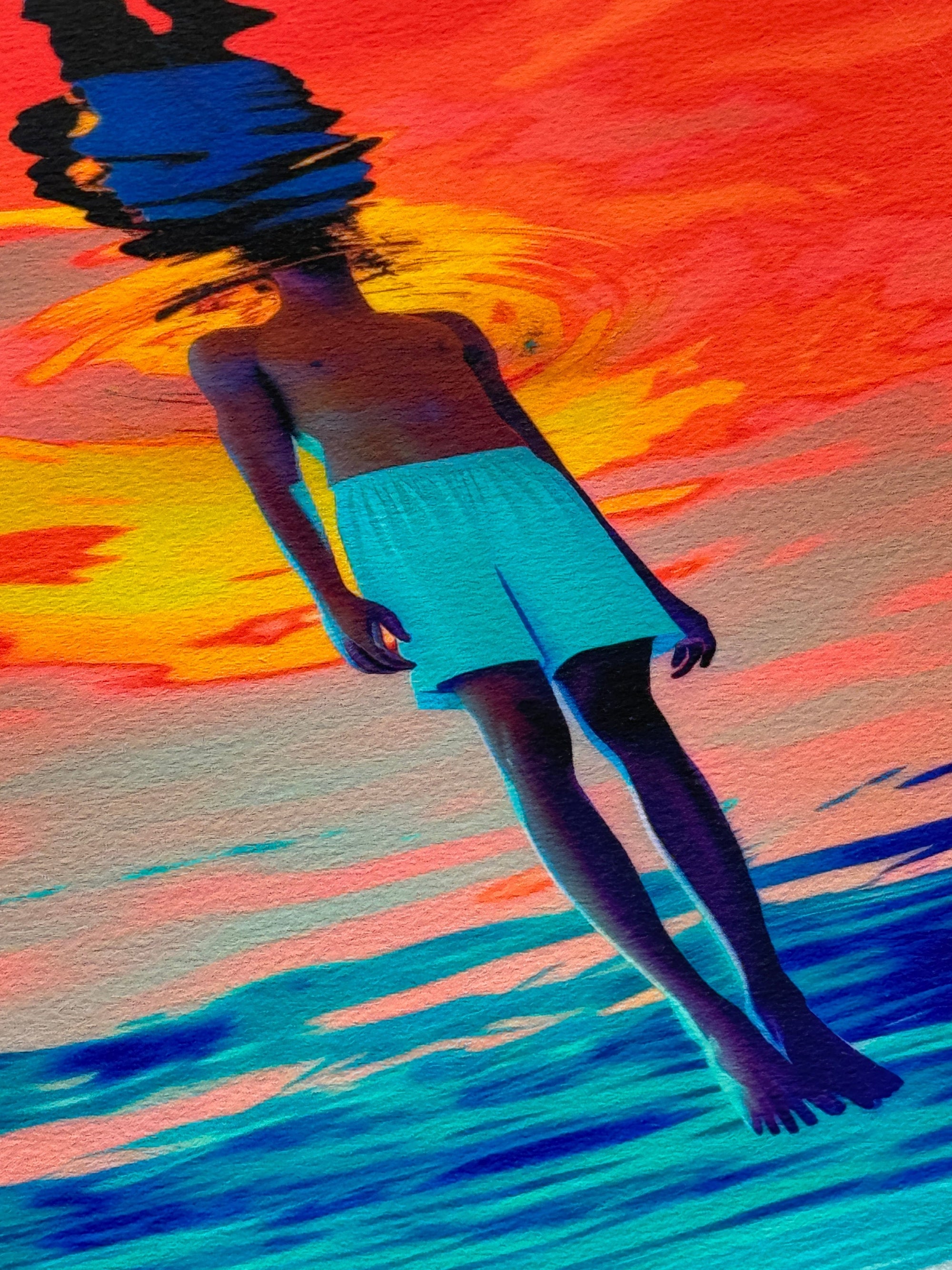 Atelier Kalle Hellzén Hand-Embellished Unique 90cm x 120cm, 35.43inches x 47,24inches / Aluminum Air | Hand-Embellished Unique