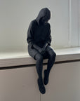 Atelier Kalle Hellzén Sculpture Originial Size (5.9" / 15 cm) / Black White Bird