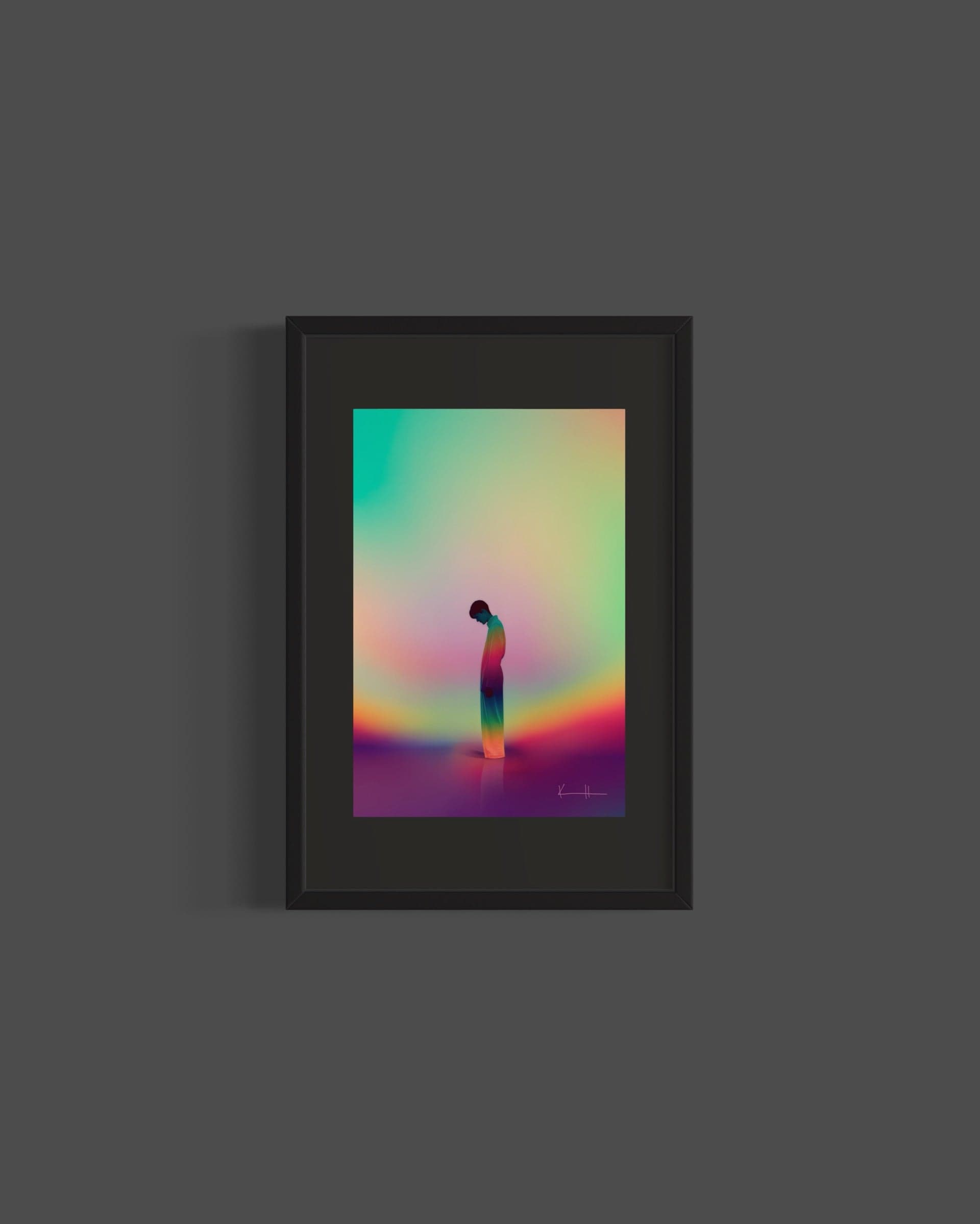 Kalle Hellzen - Ray Giclée 30cm x 45cm, 11.8inches x 17.7inches / Black on black Ray | Time Limited Edition Fine Art Print