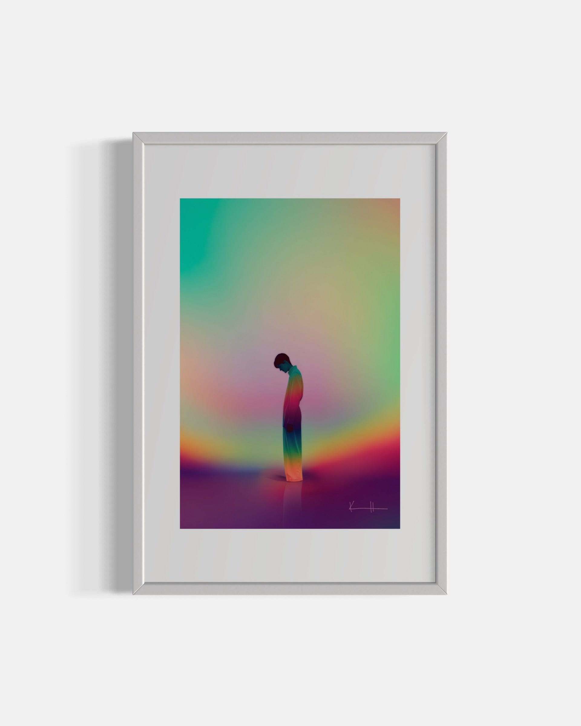 Kalle Hellzen - Ray Giclée 40cm x 60cm, 15.8inches x 23.6inches / White on white Ray | Time Limited Edition Fine Art Print